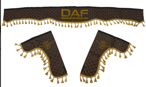 Шторка Екошкіра "Pergam" DAF лоб+косинки коричневий Шторка Екошкіра "Pergam" DAF лоб+косинки коричневий