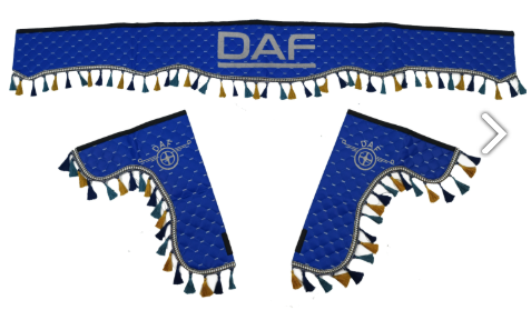 Шторка Экокожа "Pergam" DAF лоб+косынки синяя