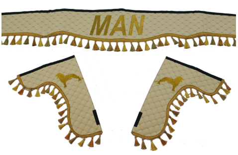 Шторка Екошкіра "Pergam" MAN лоб+косинки бежевий Шторка Екошкіра "Pergam" MAN лоб+косинки бежевий