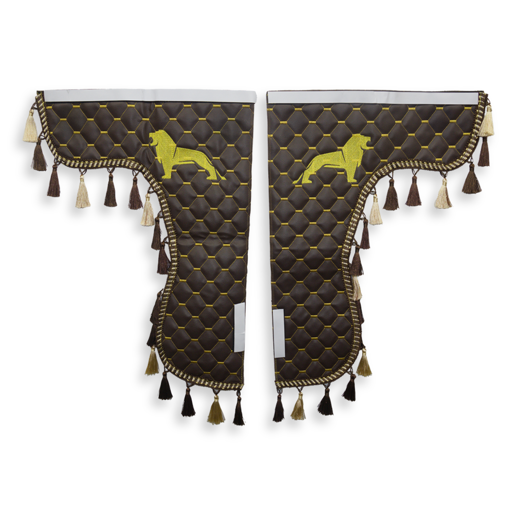 Шторка Екошкіра "Pergam" MAN лоб+косинки коричневий