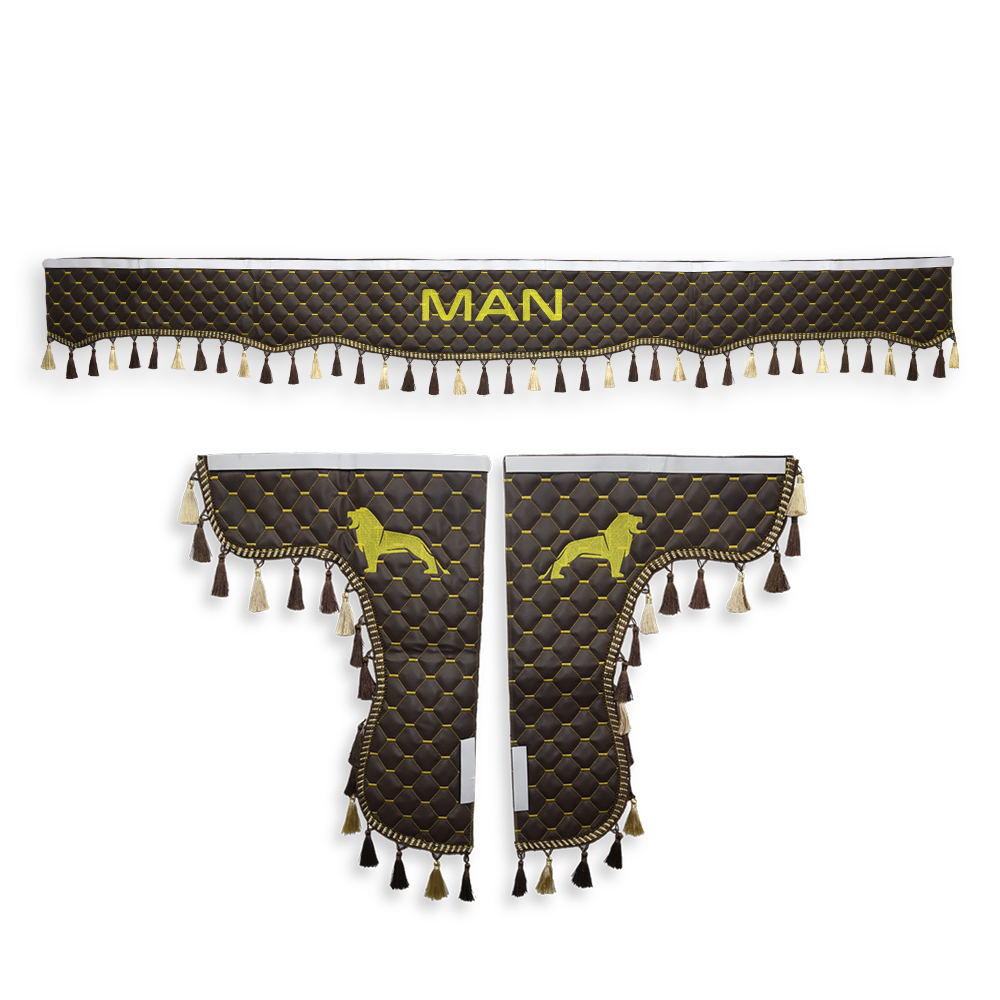 Шторка Екошкіра "Pergam" MAN лоб+косинки коричневий