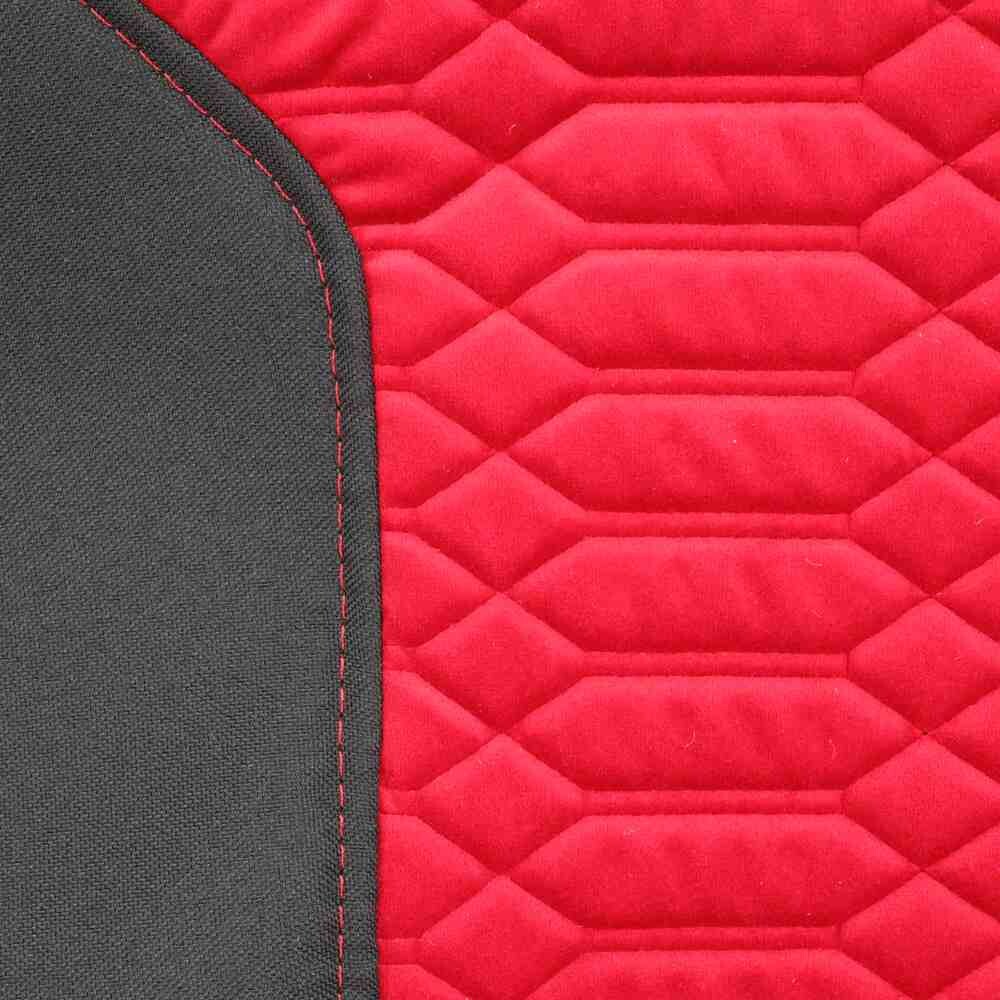 Чехол на сиденья KADIFE Велюр+Ткань MAN TGX,TGA,TGL,TGM,TGS; (2007-2020) 2 ремня, водитель и пассажир (Низкий),подлок. красн