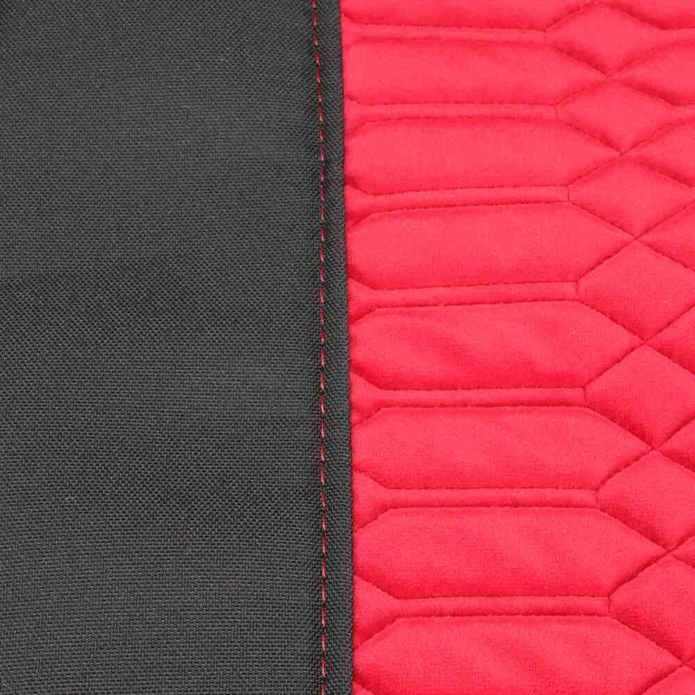 Чехол на сиденья KADIFE Велюр+Ткань MAN TGX,TGA,TGL,TGM,TGS; (2007-2020) 2 ремня, водитель и пассажир (Низкий),подлок. красн