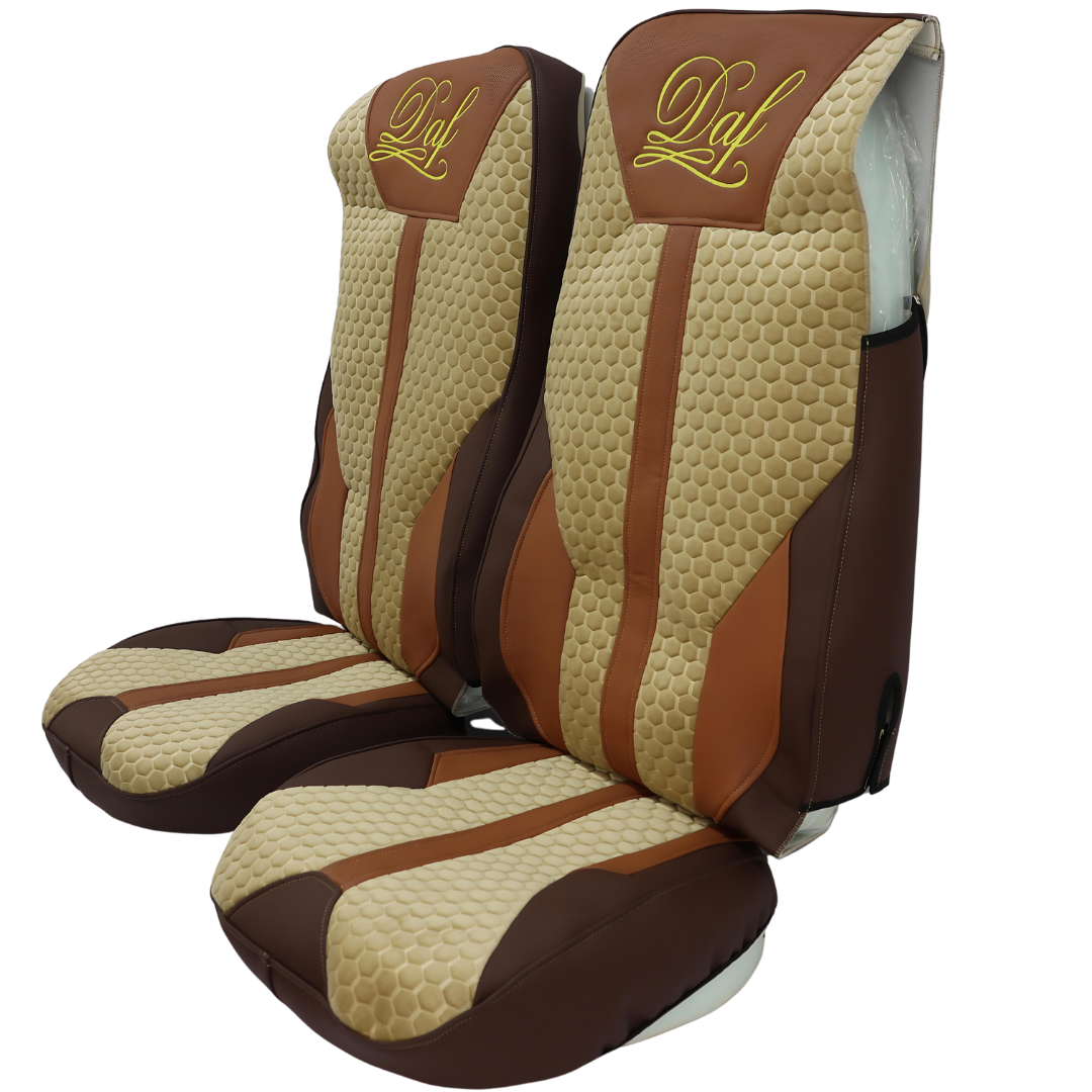 Чехол на сиденья Enterprise DAF XF105 106 XG CF85 LF (2013-2024) бежевый Чехол на сиденья Enterprise DAF XF105 106 XG CF85 LF (2013-2024) бежевый