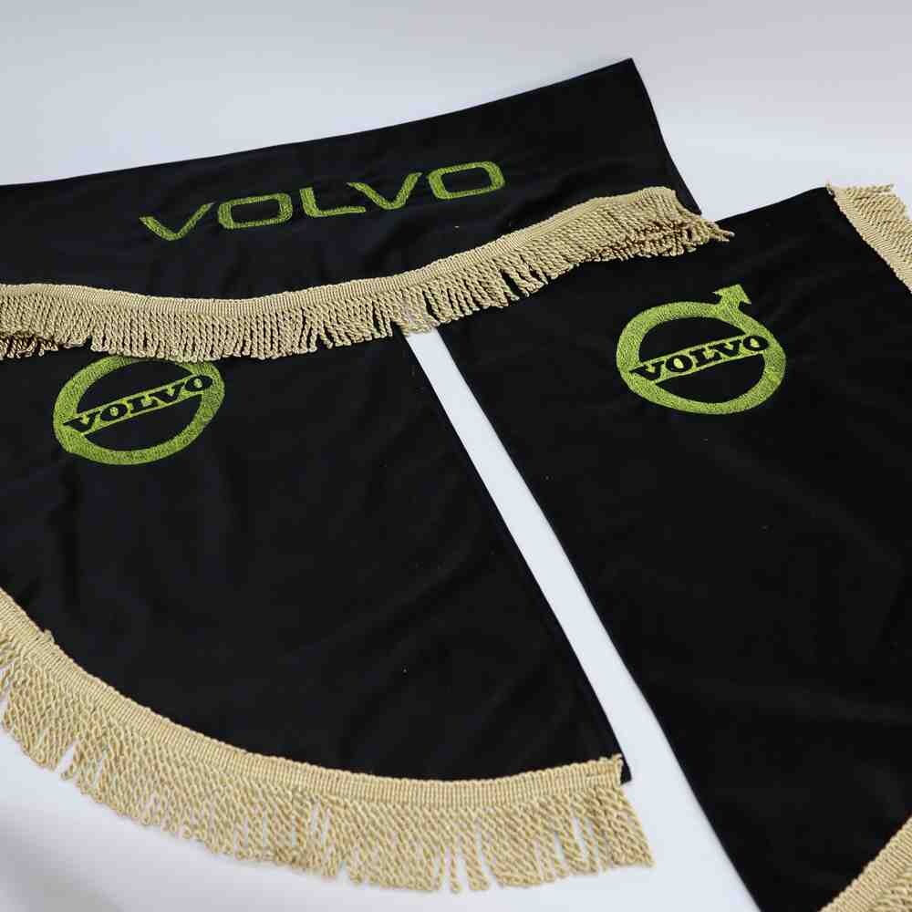 Шторка ВЕЛЮР "Wave" VOLVO лоб + косинки чорна