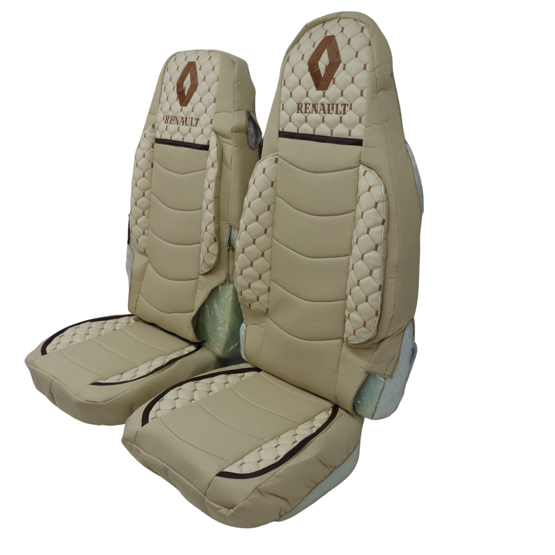 Чехол на сиденья KILIFI Renault Magnum, трасформер пассажирское сидение, Экокожа беж Чехол на сиденья KILIFI Renault Magnum, трасформер пассажирское сидение, Экокожа беж