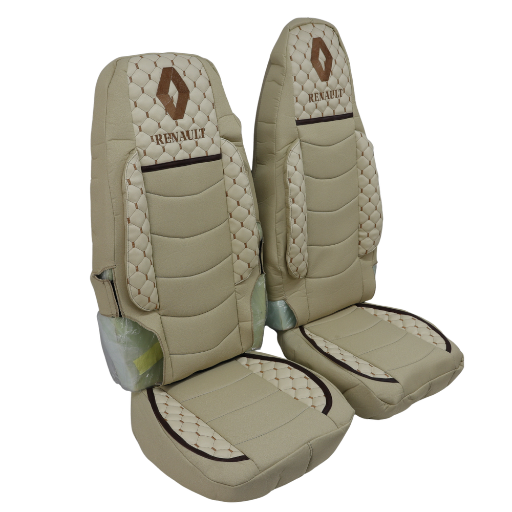 Чехол на сиденья KILIFI Renault Magnum, трасформер пассажирское сидение, Экокожа беж Чехол на сиденья KILIFI Renault Magnum, трасформер пассажирское сидение, Экокожа беж