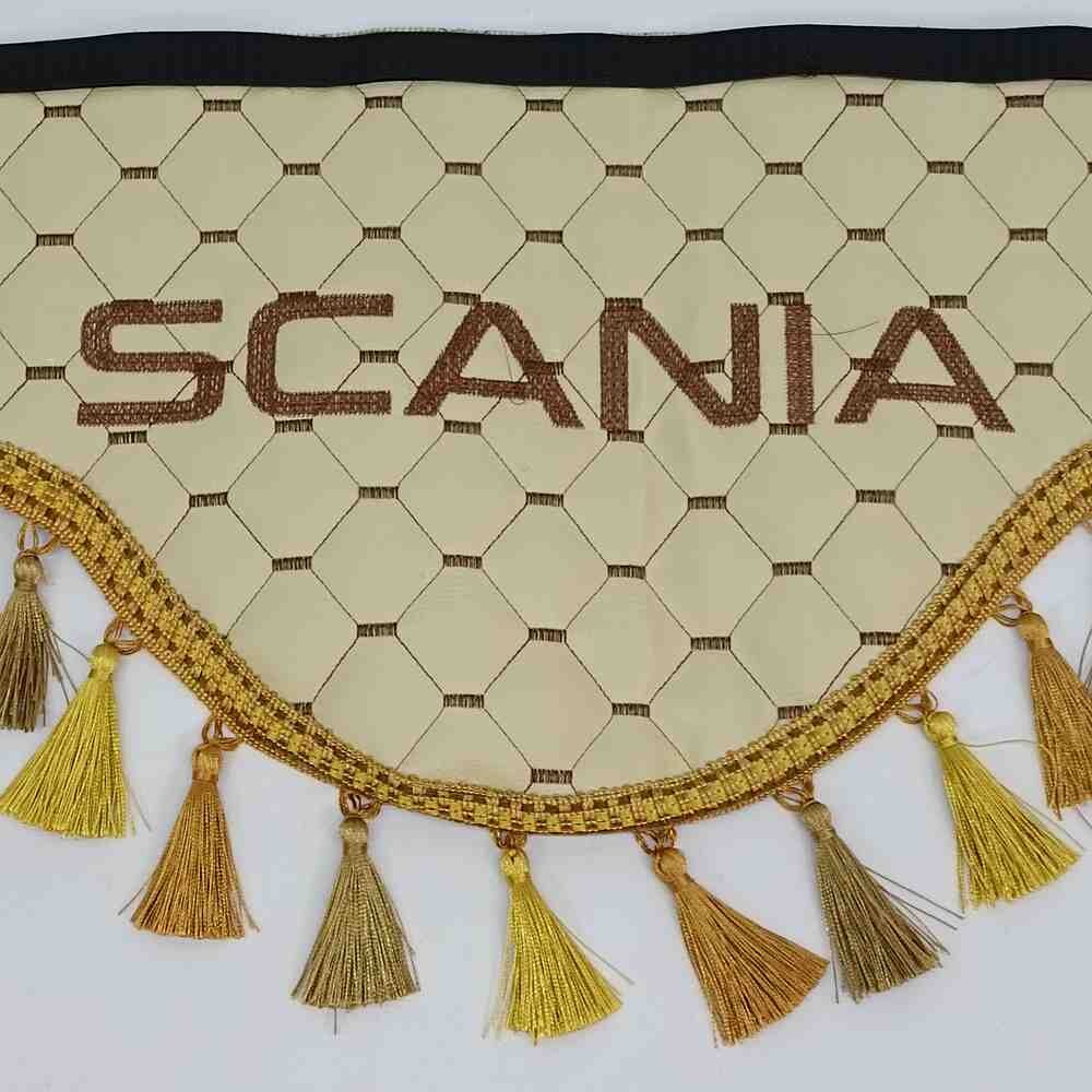 Шторка Екошкіра "Maracand" SCANIA лоб + косинки бежевий Шторка Екошкіра "Maracand" SCANIA лоб + косинки бежевий