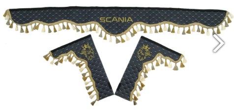 Шторка Экокожа "Maracand" SCANIA лоб+косынки серая Шторка Экокожа "Maracand" SCANIA лоб+косынки серая