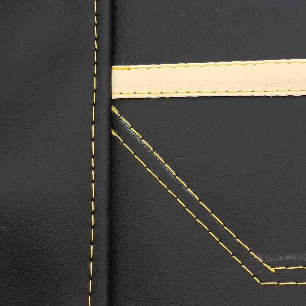 Чохол на сидіння DAF XF105 106 XG CF85 LF (2013-2024) чорна шкіра з бежевою ниткою Чохол на сидіння DAF XF105 106 XG CF85 LF (2013-2024) чорна шкіра з бежевою ниткою