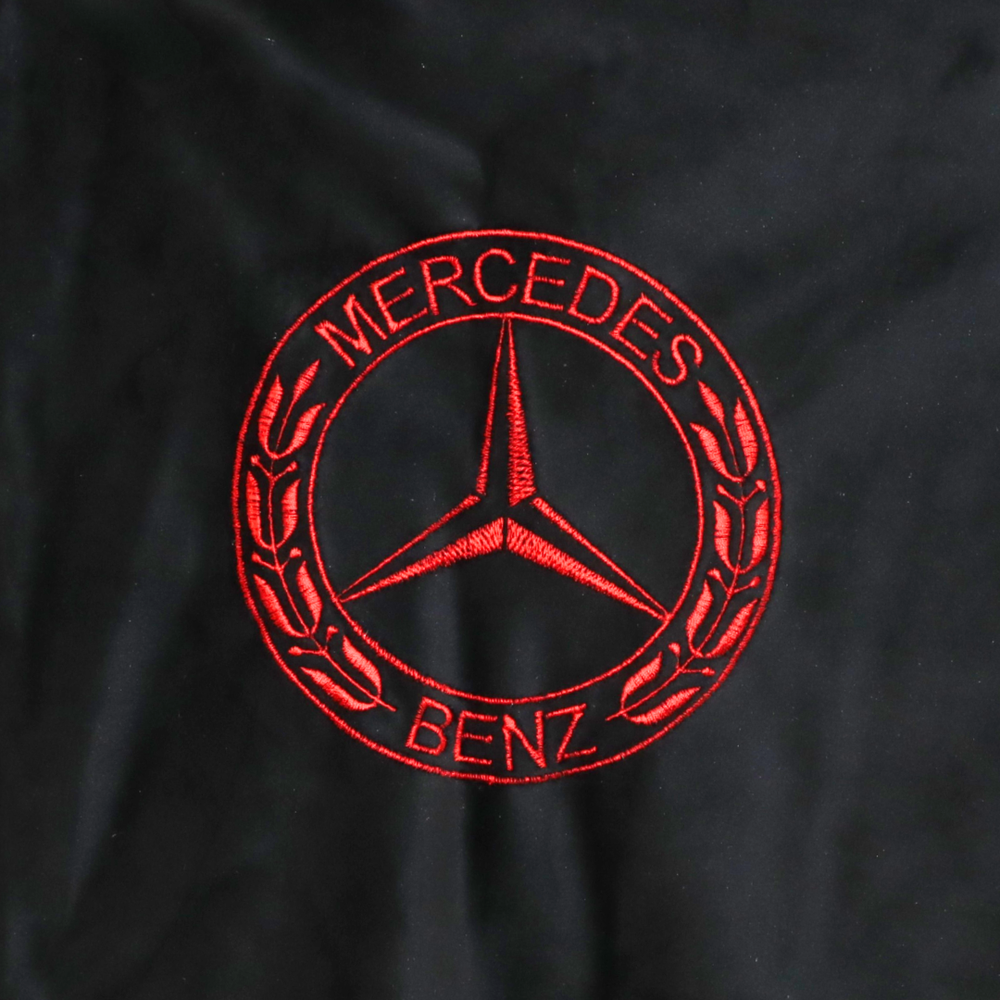 Шторка ВЕЛЮР "Wave" MERCEDES лоб+косынки черная