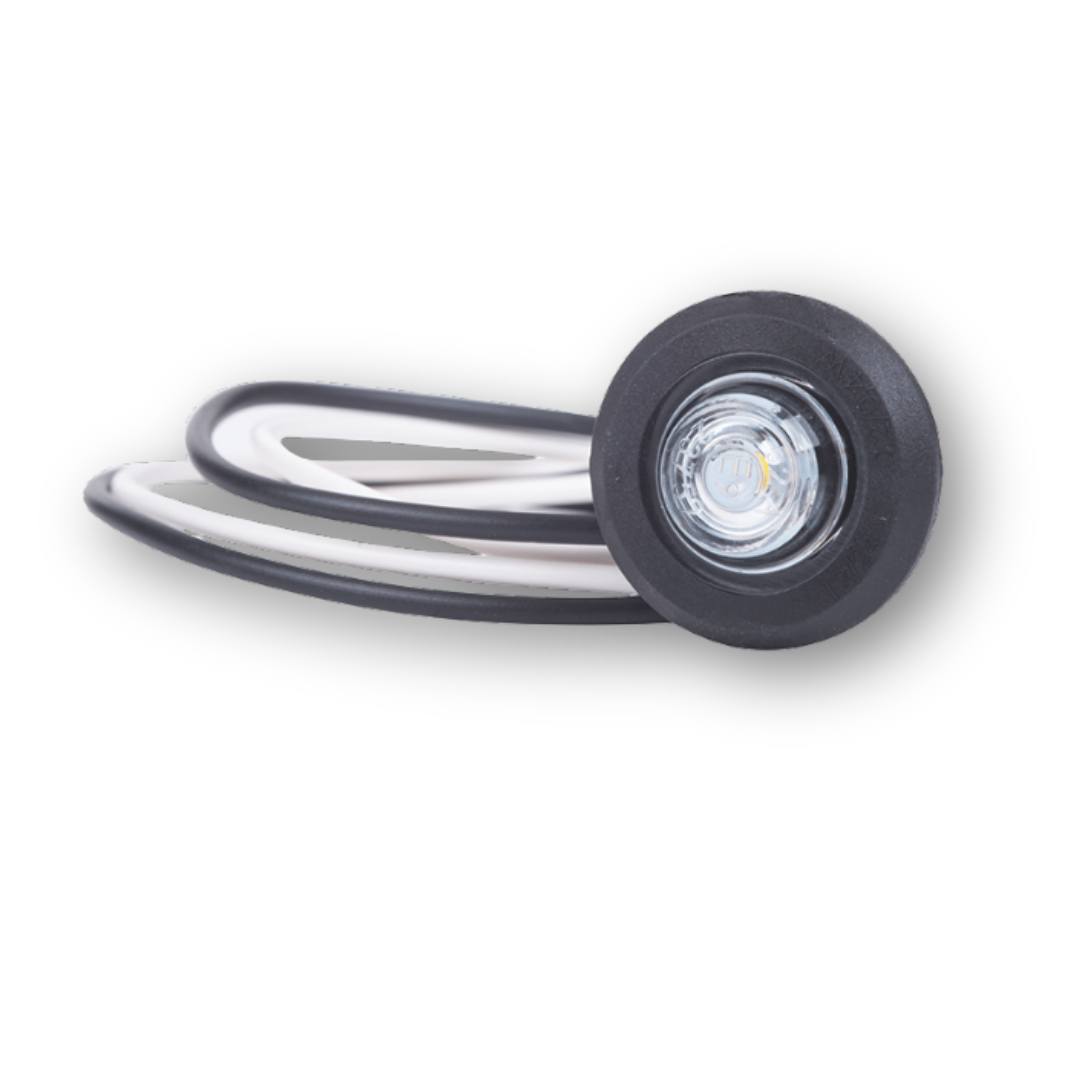 Ліхтар габаритний білий Ø 28 монтаж на трубу Ø 19 (передній)HORPOL Ліхтар габаритний білий Ø 28 монтаж на трубу Ø 19 (передній)HORPOL