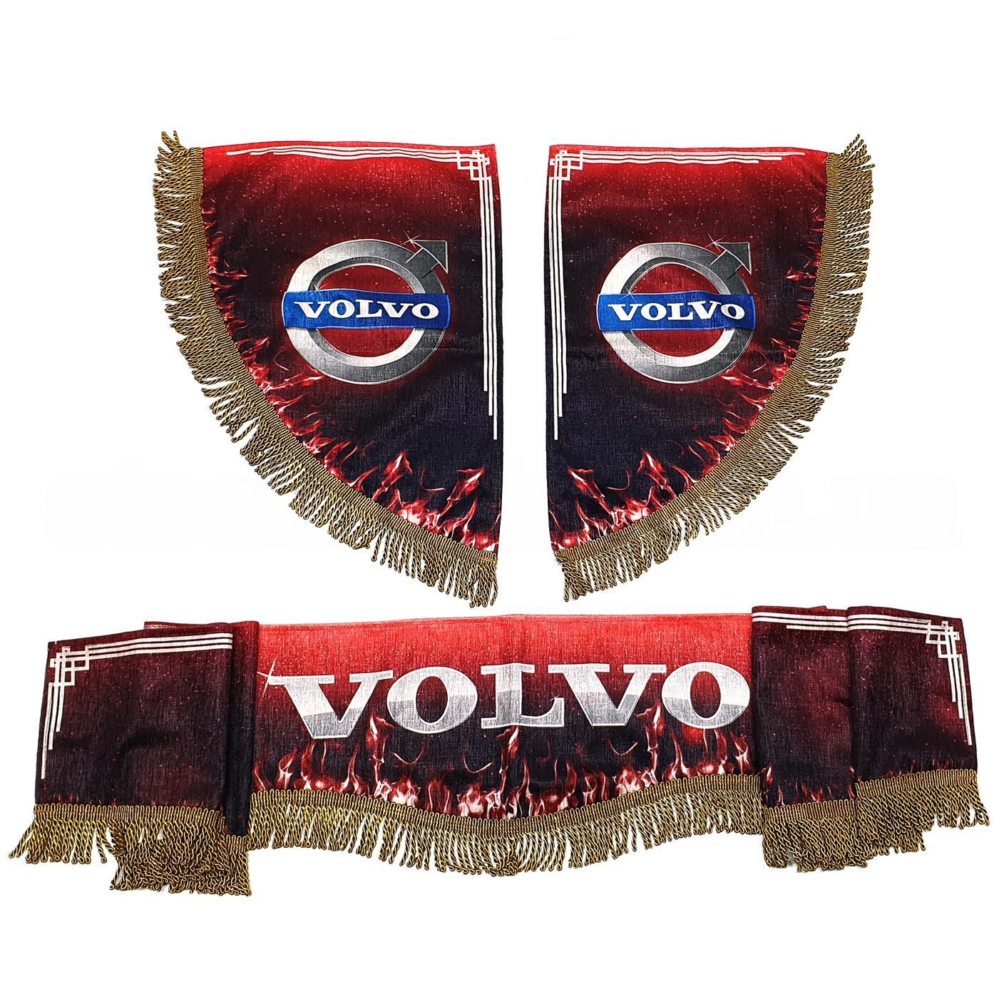 Шторка комп. VOLVO красная