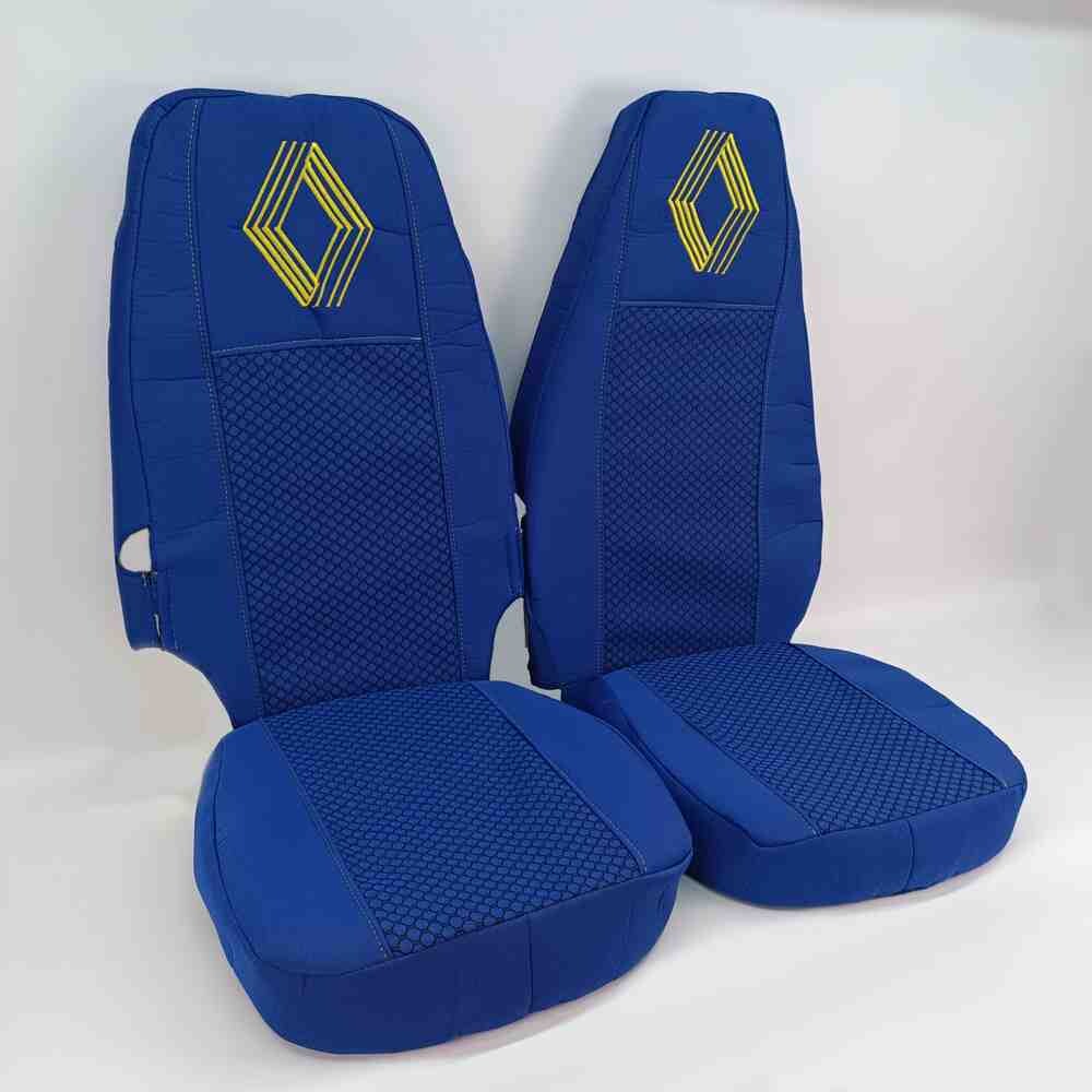 Чехол на сиденья Renault Magnum, трасформер пассажирское сидение, синий Чехол на сиденья Renault Magnum, трасформер пассажирское сидение, синий
