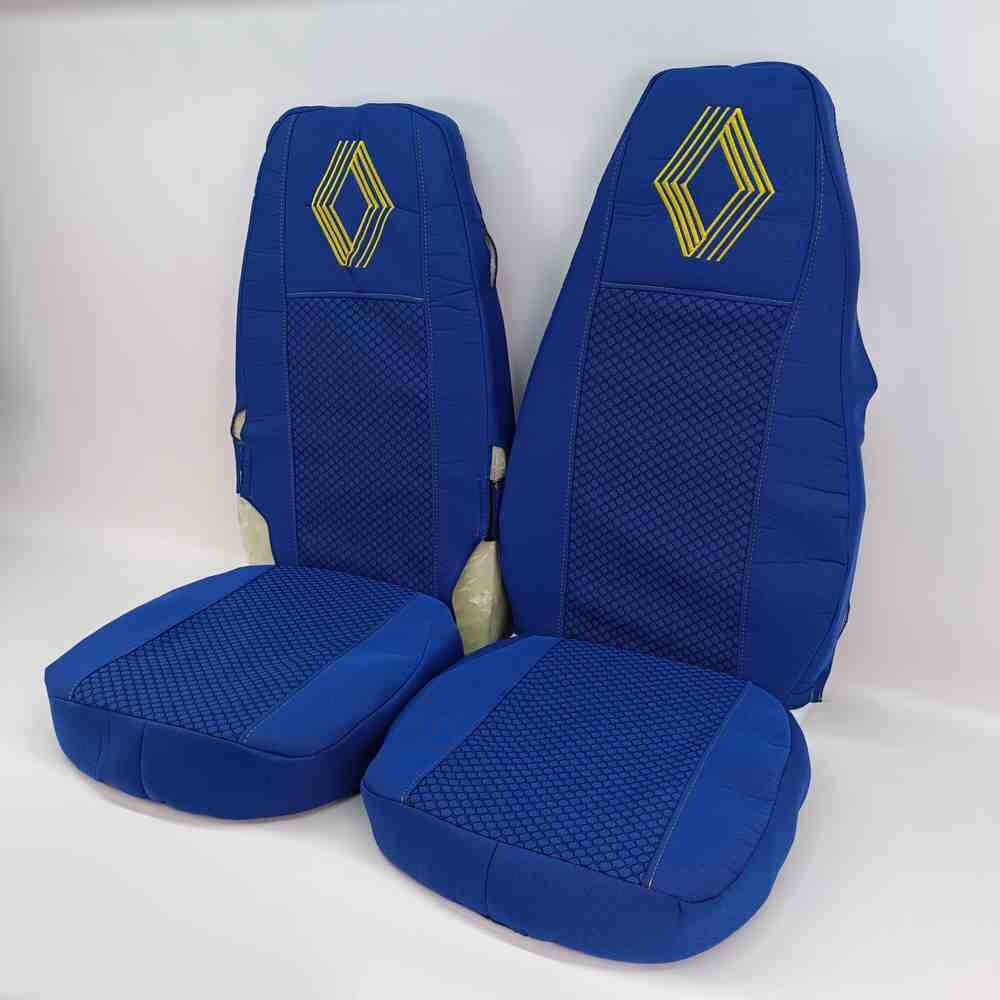 Чехол на сиденья Renault Magnum, трасформер пассажирское сидение, синий Чехол на сиденья Renault Magnum, трасформер пассажирское сидение, синий