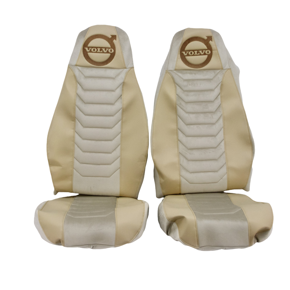 Чехол на сиденья Chess VOLVO FH FM (2002-2013)  беж. велюр-беж. кожа