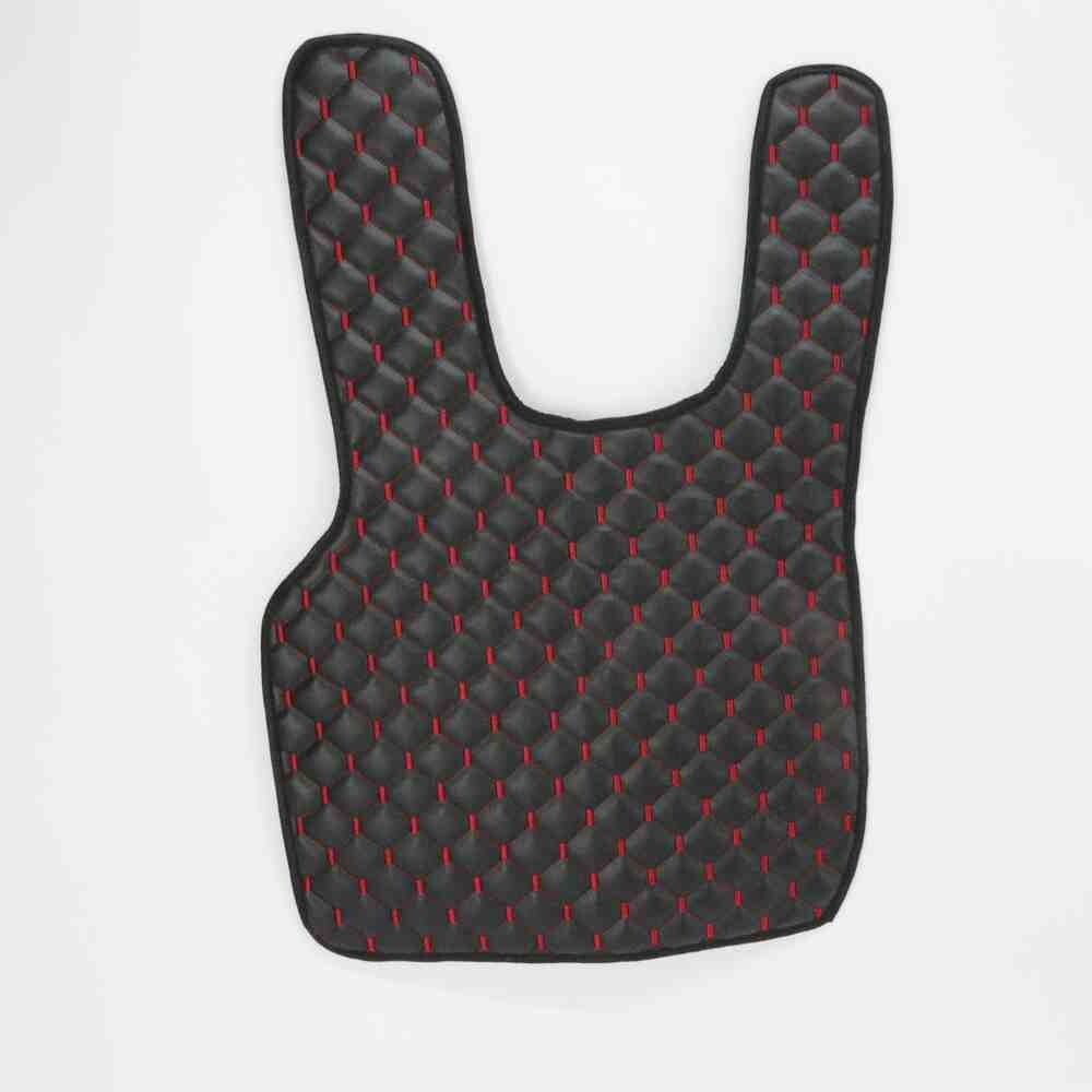 Килимок Екошкіра DAF CF85 2000-2013; МКПП, чорний, червоний рядок