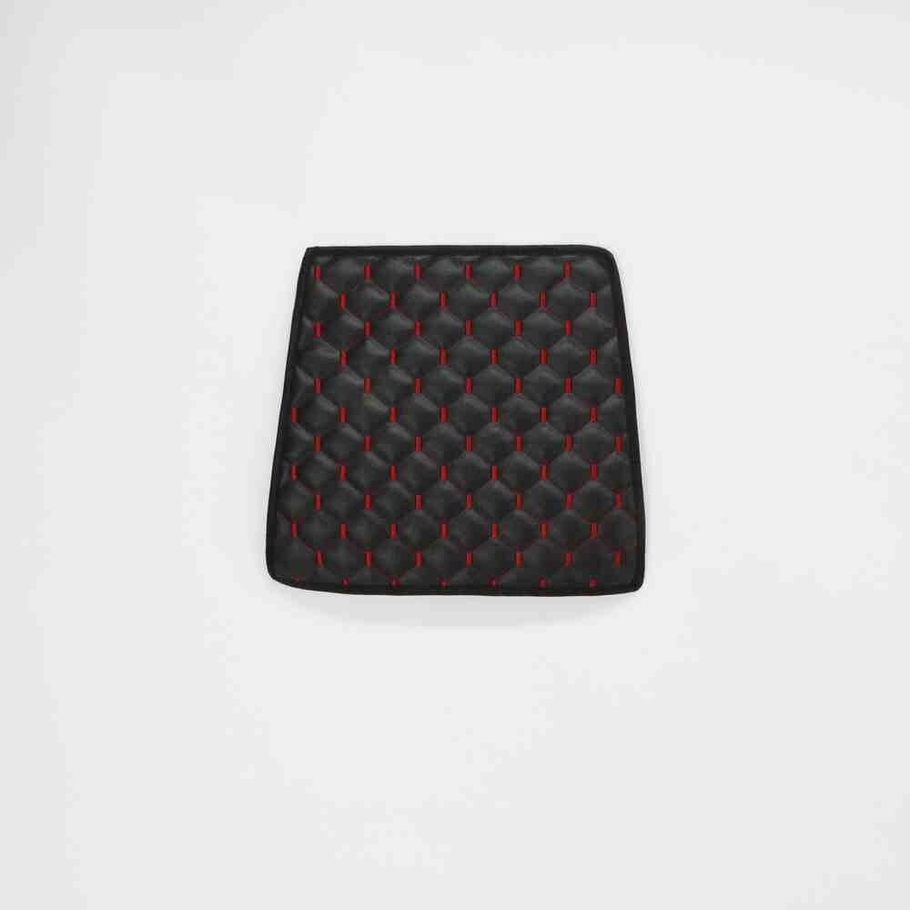 Килимок Екошкіра DAF CF85 2000-2013; МКПП, чорний, червоний рядок