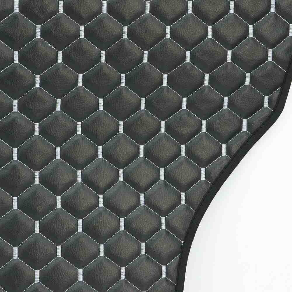 Килимок Екошкіра DAF CF85 2000-2013; МКПП, чорний, сірий рядок