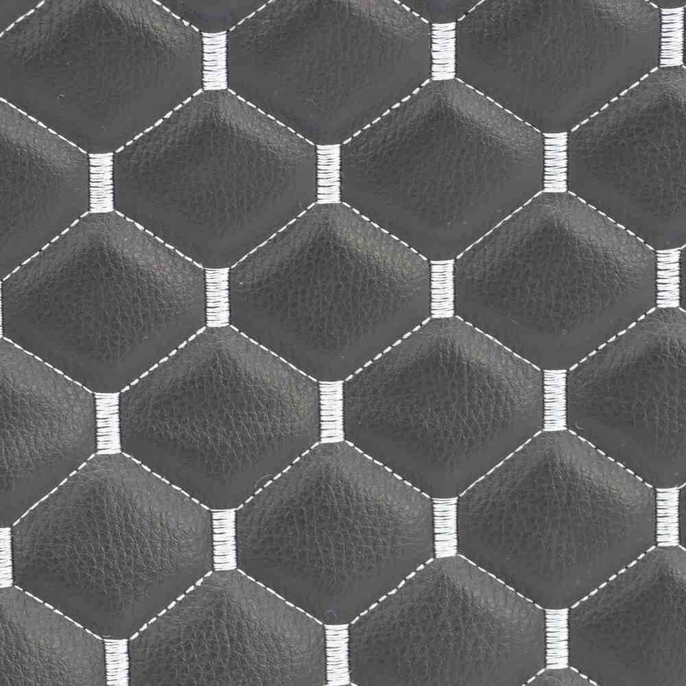 Килимок Екошкіра DAF CF85 2000-2013; МКПП, чорний, сірий рядок