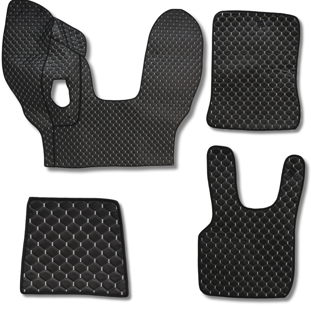 Килимок Екошкіра DAF CF85 2000-2013; МКПП, чорний, сірий рядок Килимок Екошкіра DAF CF85 2000-2013; МКПП, чорний, сірий рядок