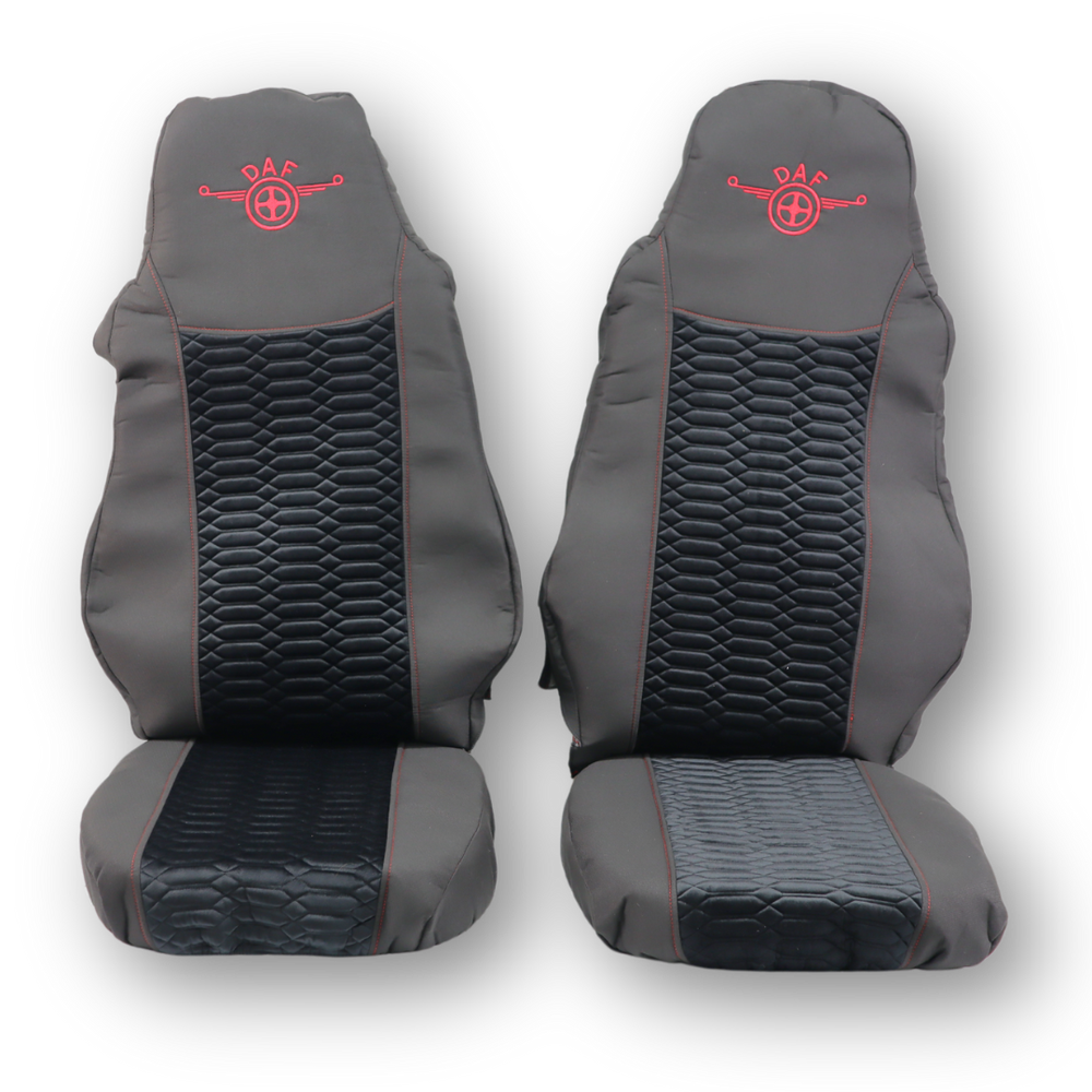 Чохол на сидіння KADIFE Велюр+Тканина DAF XF95 105 CF85 75 65 LF (2002-2012) чорний Чохол на сидіння KADIFE Велюр+Тканина DAF XF95 105 CF85 75 65 LF (2002-2012) чорний