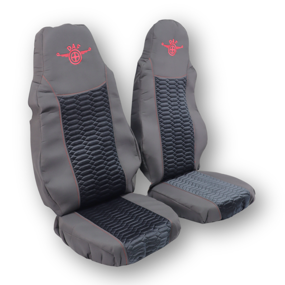 Чохол на сидіння KADIFE Велюр+Тканина DAF XF95 105 CF85 75 65 LF (2002-2012) чорний Чохол на сидіння KADIFE Велюр+Тканина DAF XF95 105 CF85 75 65 LF (2002-2012) чорний