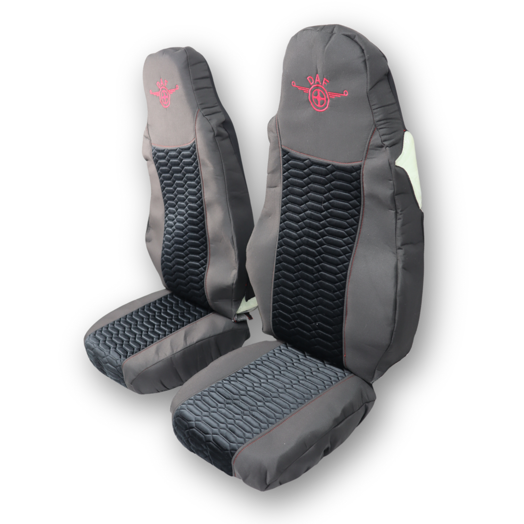 Чохол на сидіння KADIFE Велюр+Тканина DAF XF95 105 CF85 75 65 LF (2002-2012) чорний Чохол на сидіння KADIFE Велюр+Тканина DAF XF95 105 CF85 75 65 LF (2002-2012) чорний