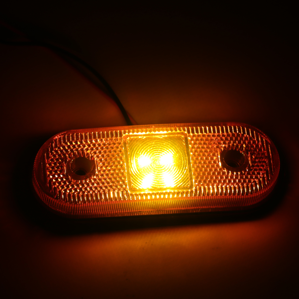 Фонарь габаритный  диодный желтый \ 4 диода\FR\