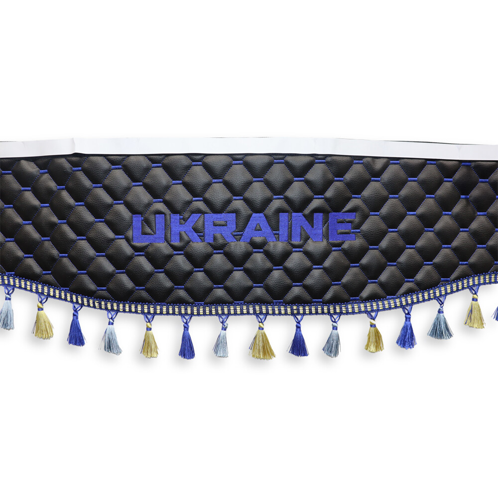 Шторка Екошкіра "Pergam" UKRAINE лоб + косинки чорна Шторка Екошкіра "Pergam" UKRAINE лоб + косинки чорна