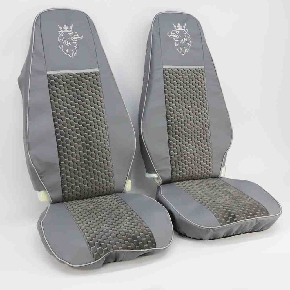 Чехол на сиденья SCANIA R,G,P (2004-2017) водит. пилот - пасс. пилот, серый