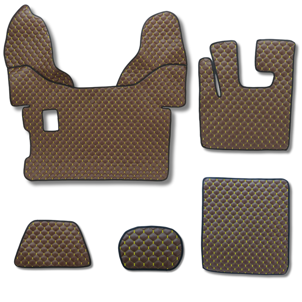 Коврик Экокожа DAF XF106 c 2013; МКПП, коричневый, Коврик Экокожа DAF XF106 c 2013; МКПП, коричневый,