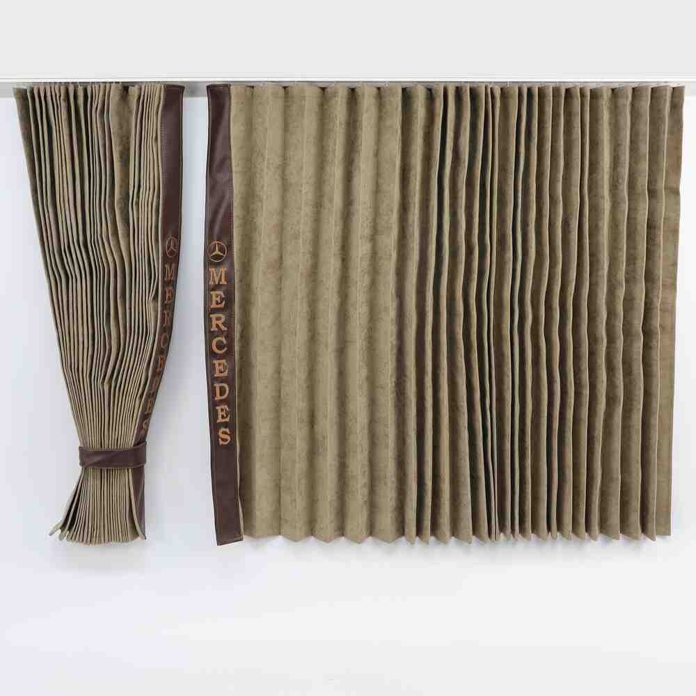 Штори Рогожка "Bow Folds" MERCEDES нічні бежеві