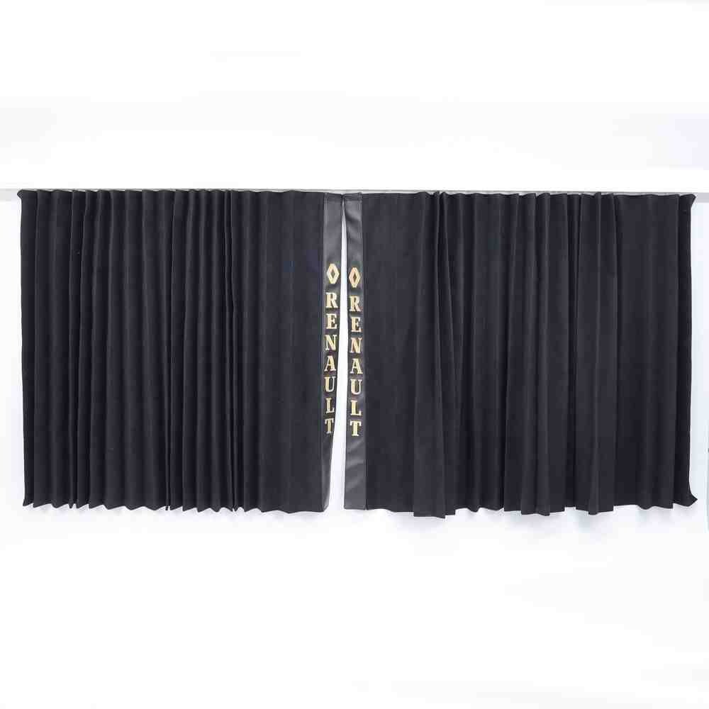 Штори Рогожка "Bow Folds" RENAULT нічні чорні, 2х сторонні