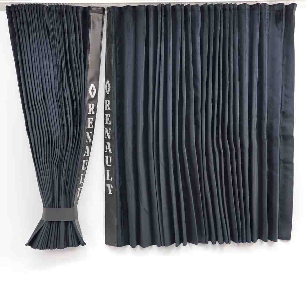 Штори Рогожка "Bow Folds" RENAULT нічні чорні, 2х сторонні