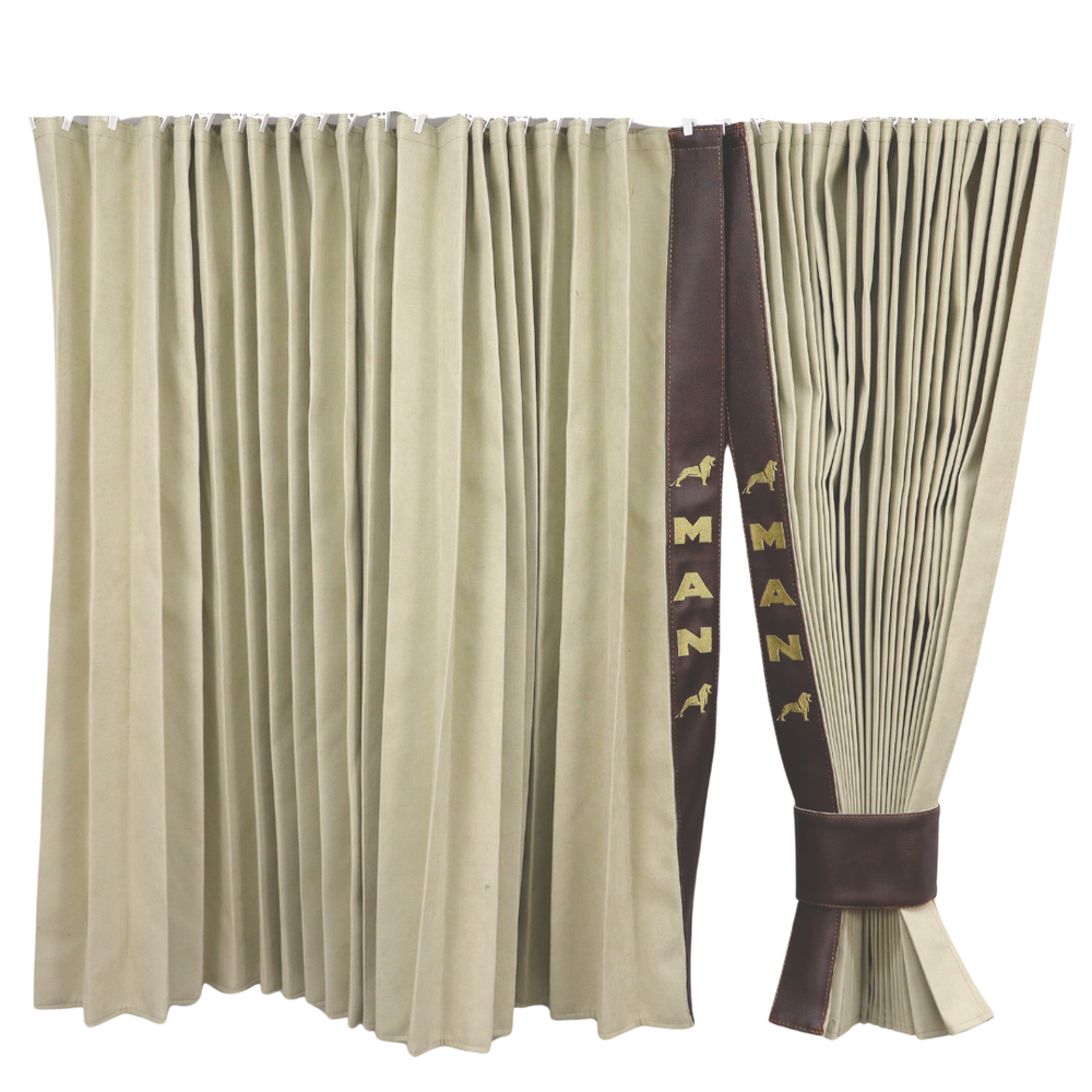 Штори Рогожка "Bow Folds" MAN нічні бежеві