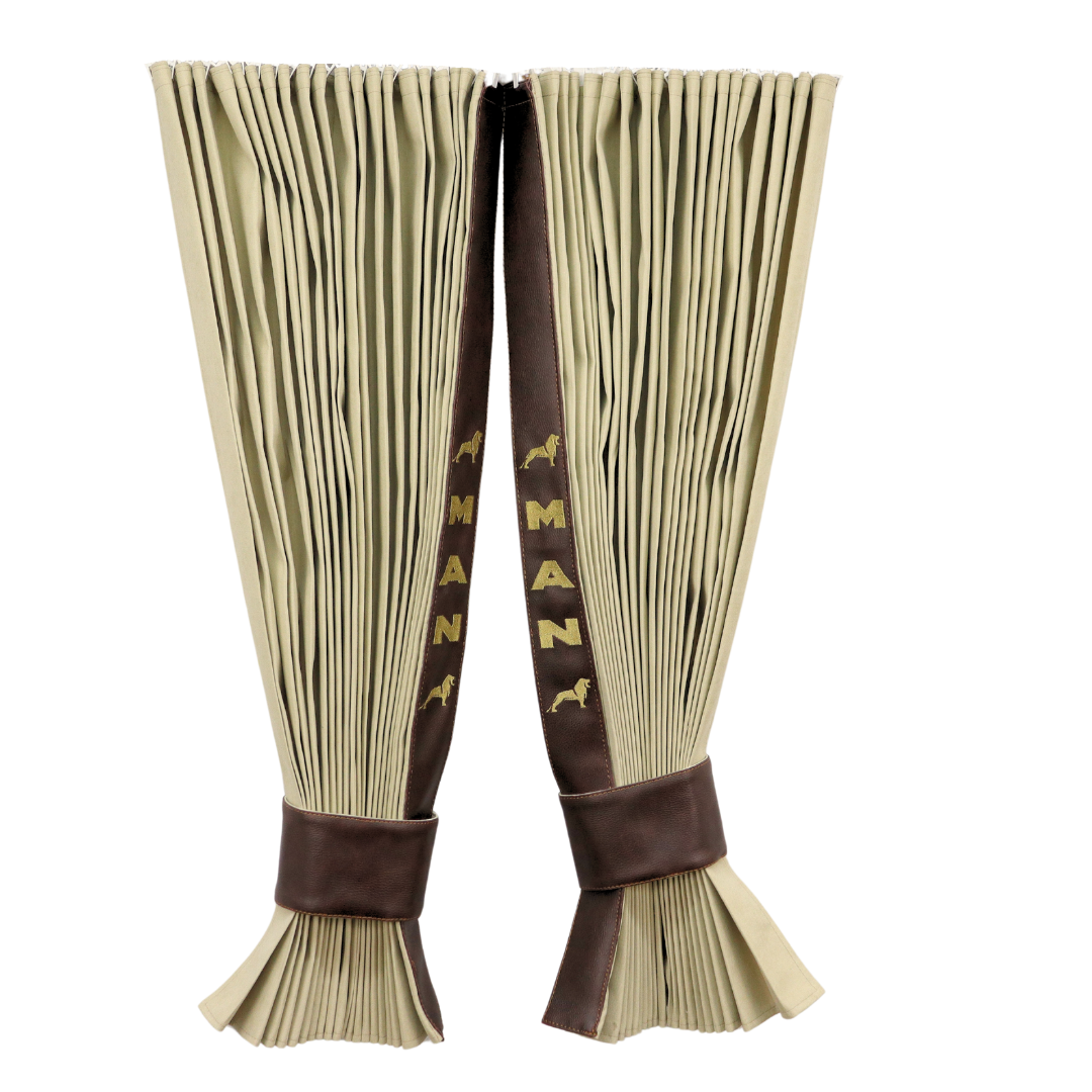 Штори Рогожка "Bow Folds" MAN нічні бежеві