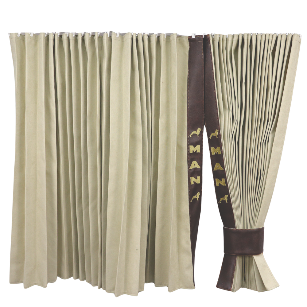 Штори Рогожка "Bow Folds" MAN нічні бежеві