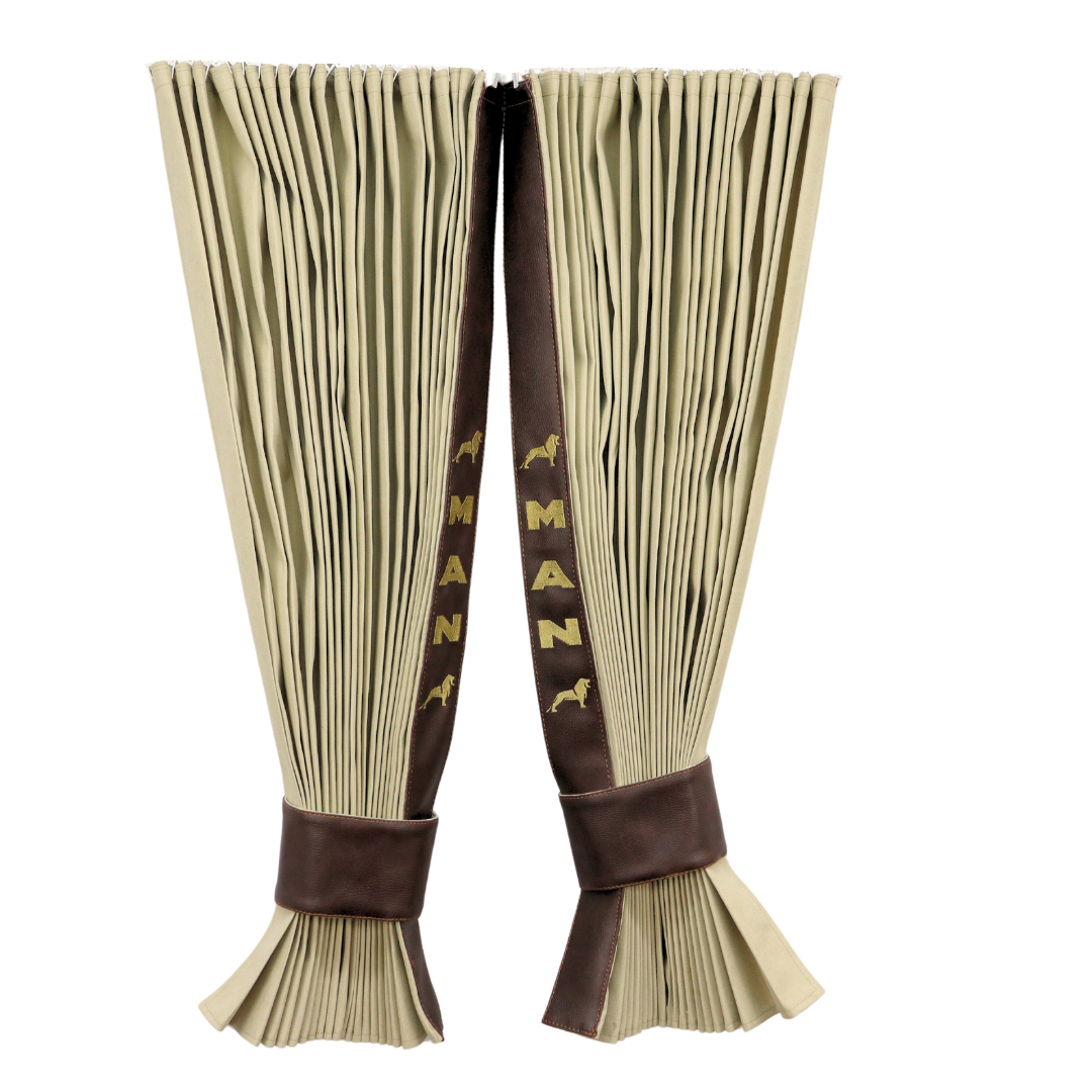 Штори Рогожка "Bow Folds" MAN нічні бежеві