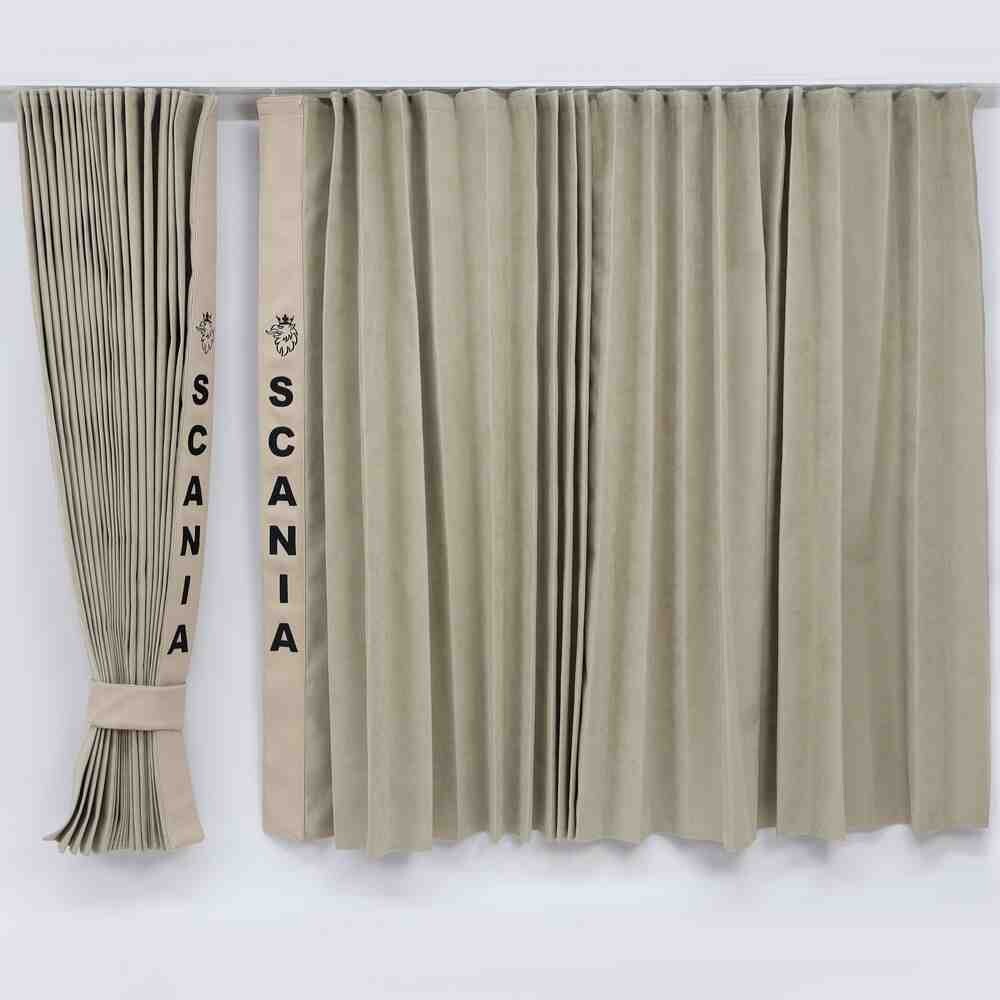 Шторы Рогожка "Bow Folds" SCANIA ночные бежевые