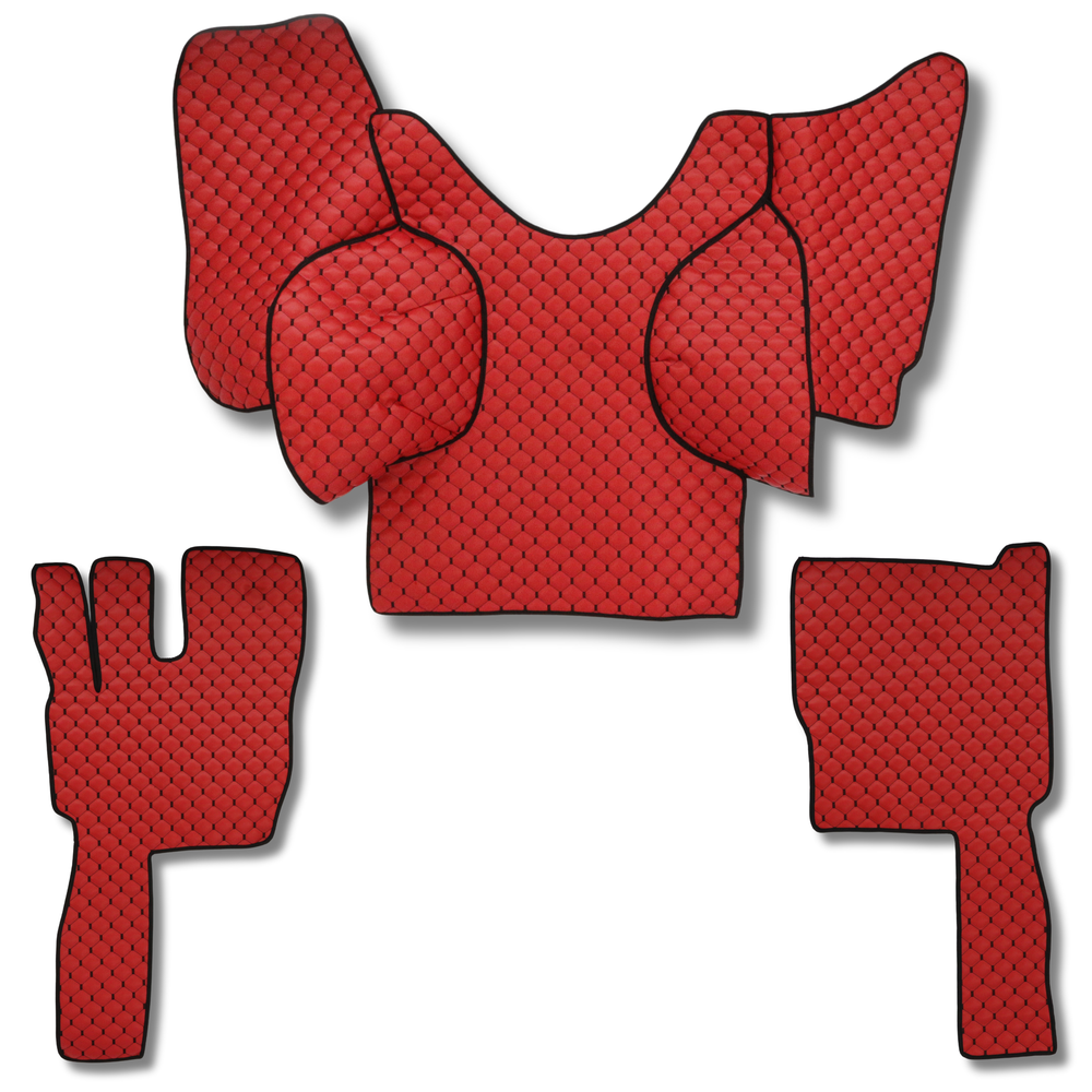 Коврик Экокожа VOLVO FM 2001-2020; АКПП, красный,