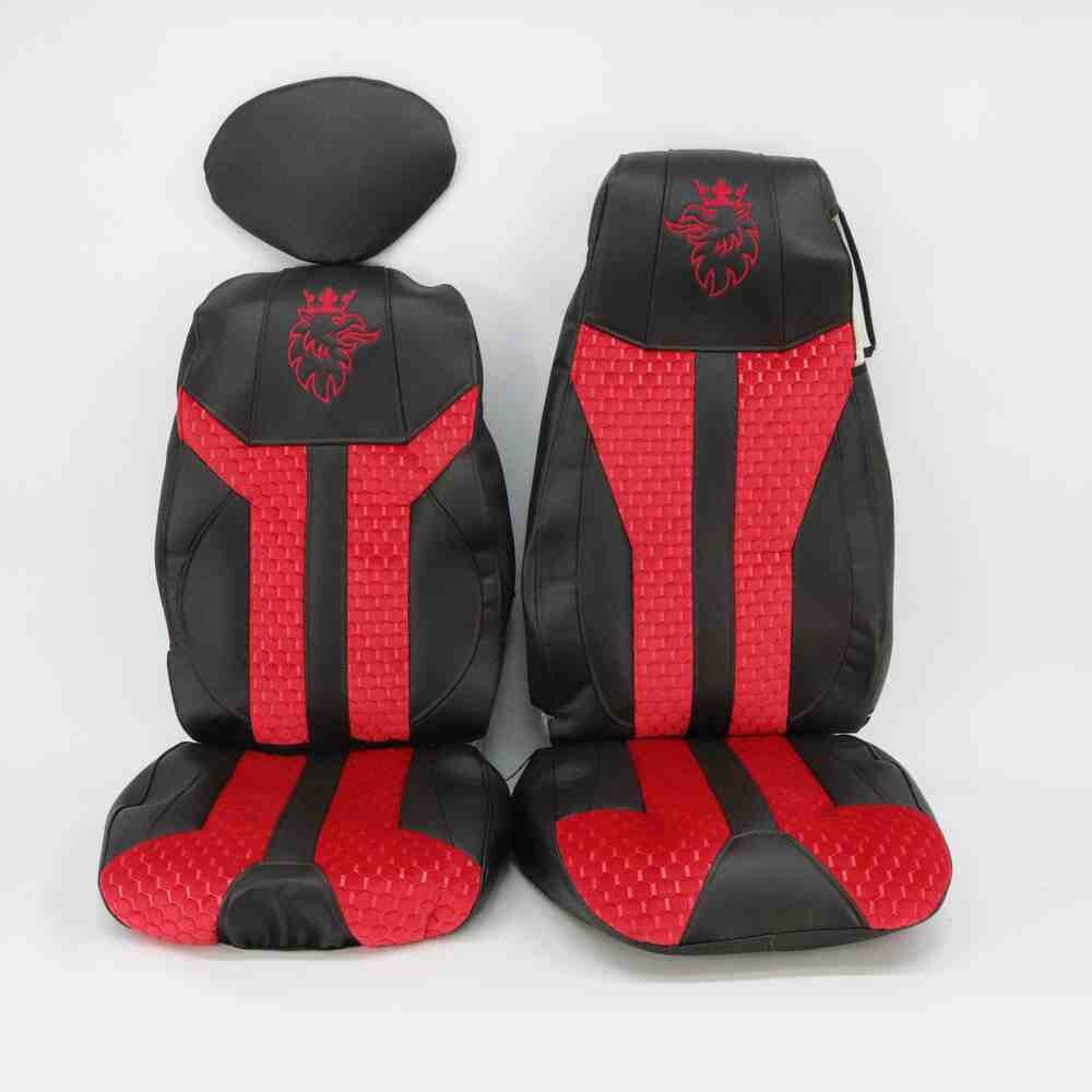 Чохол на сидіння Enterprise SCANIA R,G,P (2004-2017) водій пілот - пас. складне,  червоний