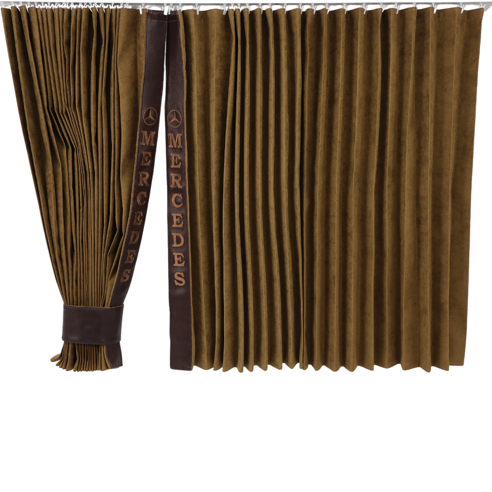 Штори Рогожка "Bow Folds" MERCEDES нічні коричневі Штори Рогожка "Bow Folds" MERCEDES нічні коричневі