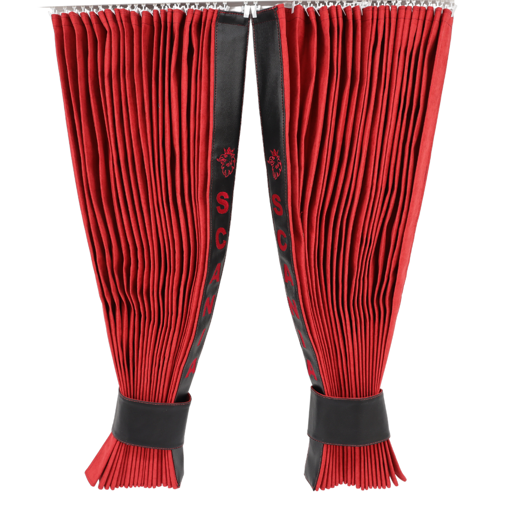 Шторы Рогожка "Bow Folds" SCANIA ночные красные