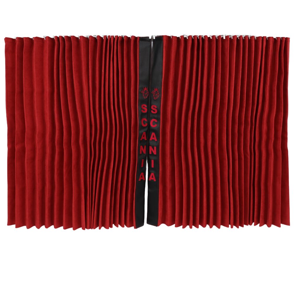 Шторы Рогожка "Bow Folds" SCANIA ночные красные