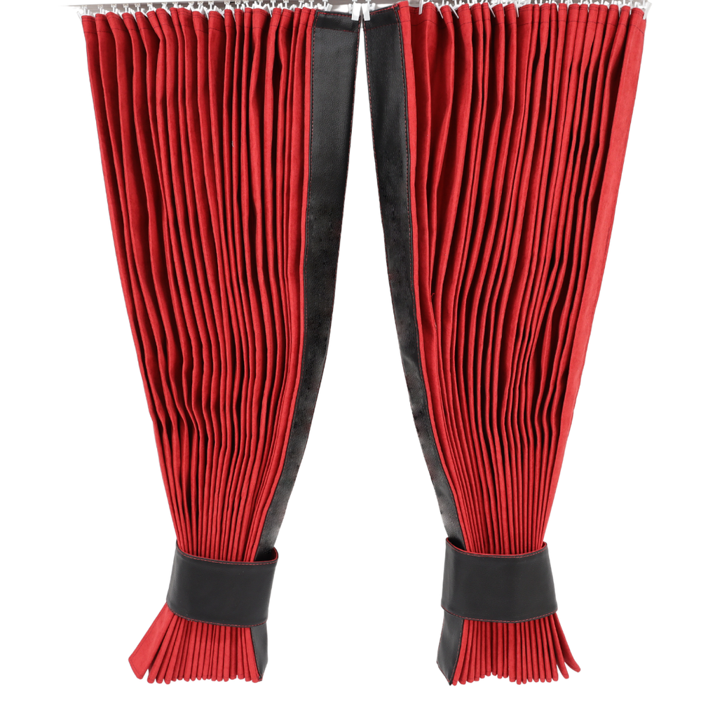 Штори Рогожка "Bow Folds" нічні червоні Штори Рогожка "Bow Folds" нічні червоні