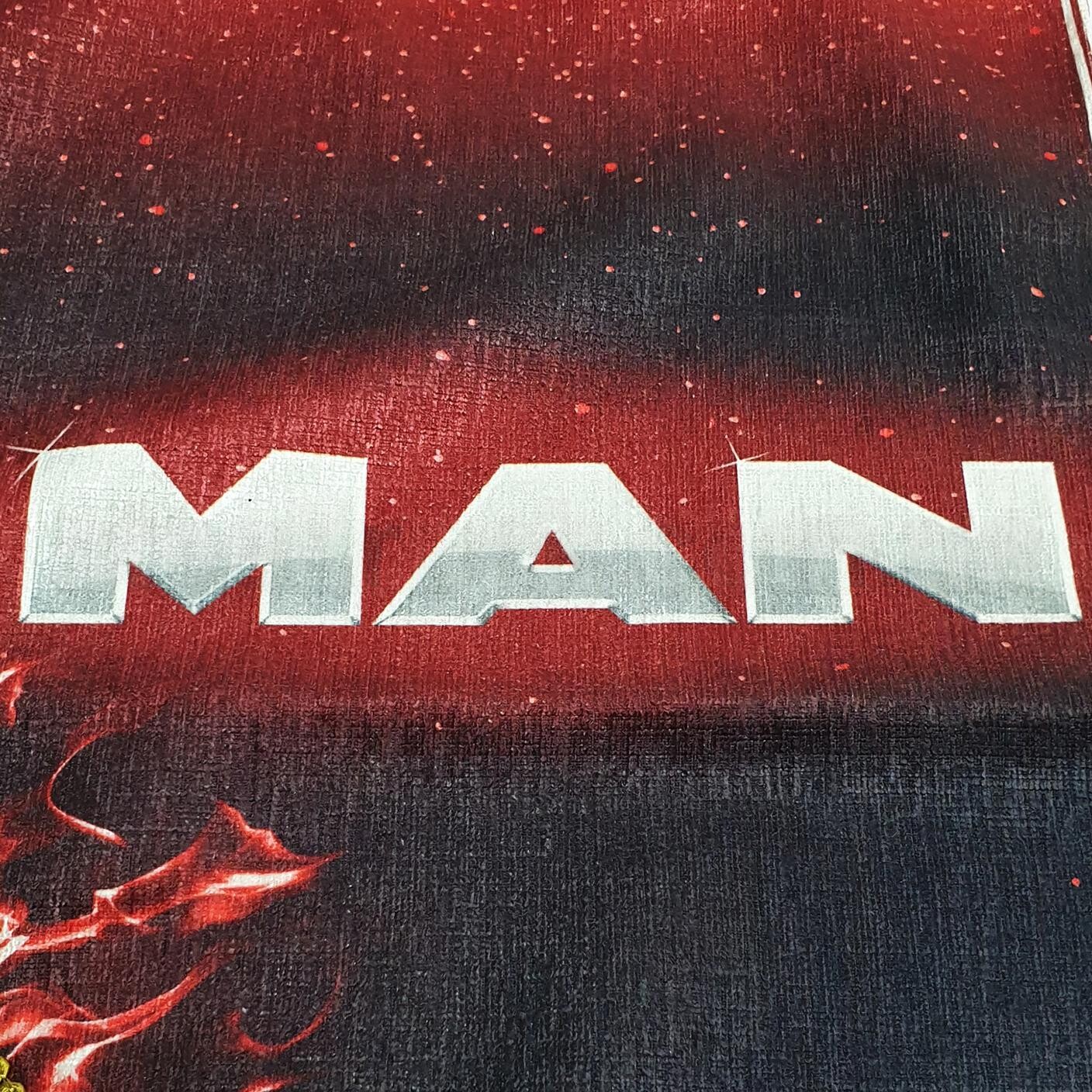 Шторка комплект MAN красная