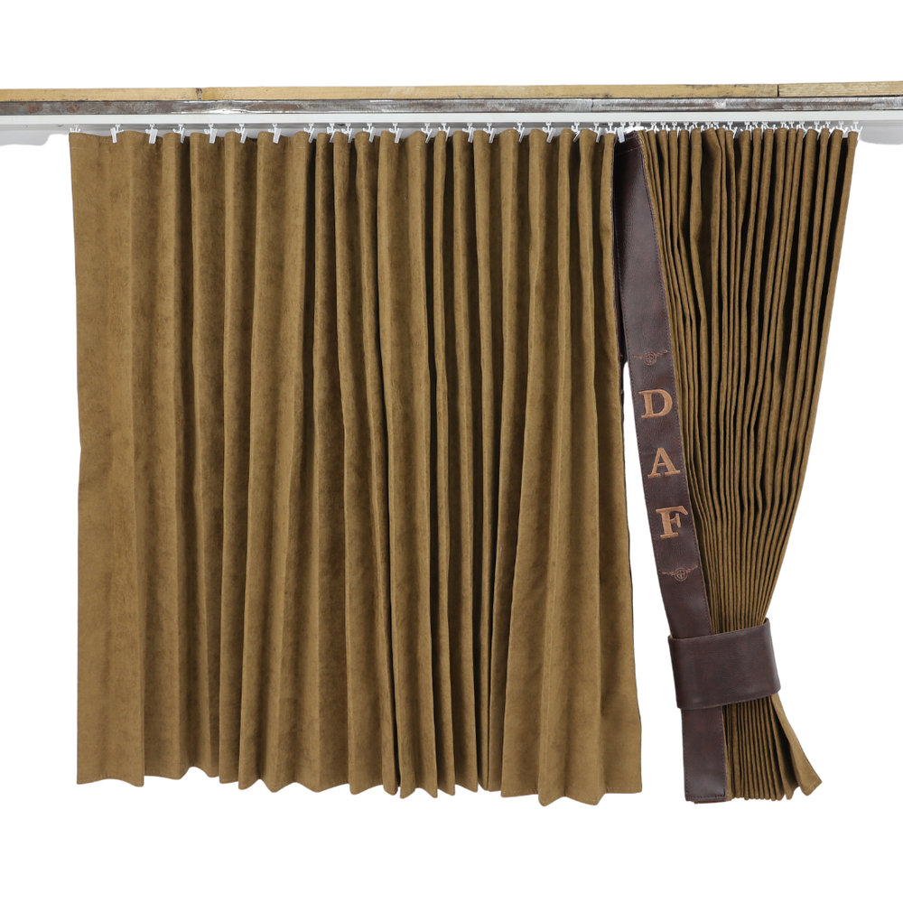 Шторы Рогожка "Bow Folds" DAF ночные коричневые Шторы Рогожка "Bow Folds" DAF ночные коричневые