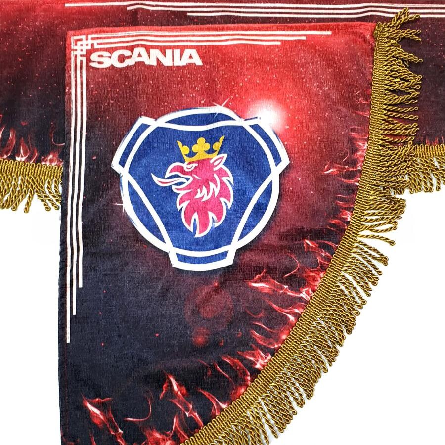 Шторка комп. SCANIA красная