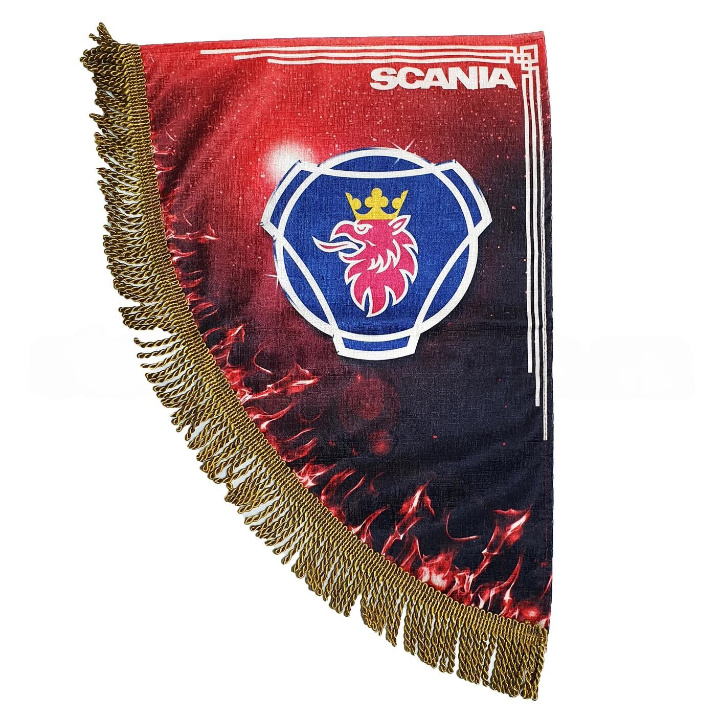 Шторка комп. SCANIA красная